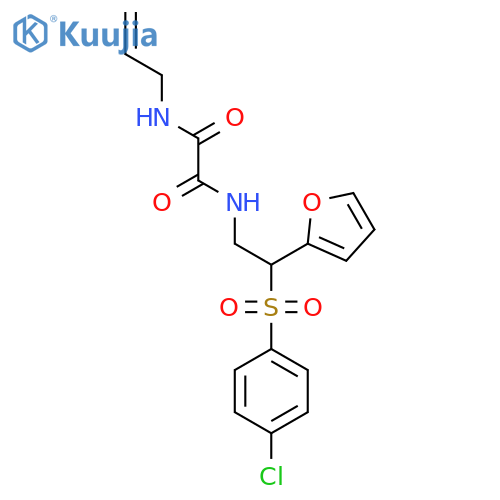 N'-2-(4-chlorobenzenesulfonyl)-2-(furan-2-yl)ethyl-N-(prop-2-en-1-yl)ethanediamide structure