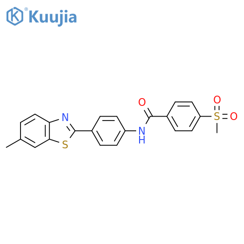 4-methanesulfonyl-N-4-(6-methyl-1,3-benzothiazol-2-yl)phenylbenzamide structure