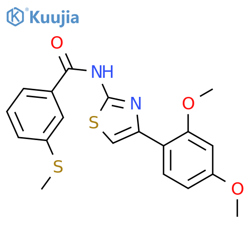 N-4-(2,4-dimethoxyphenyl)-1,3-thiazol-2-yl-3-(methylsulfanyl)benzamide structure