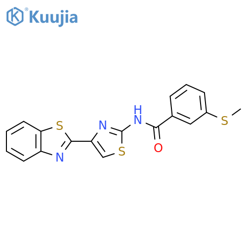 N-4-(1,3-benzothiazol-2-yl)-1,3-thiazol-2-yl-3-(methylsulfanyl)benzamide structure