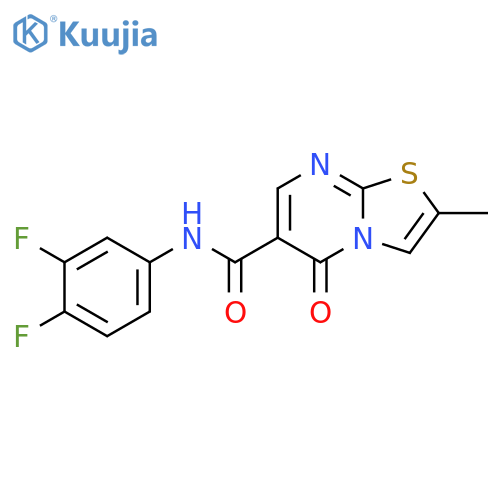 N-(3,4-difluorophenyl)-2-methyl-5-oxo-5H-1,3thiazolo3,2-apyrimidine-6-carboxamide structure
