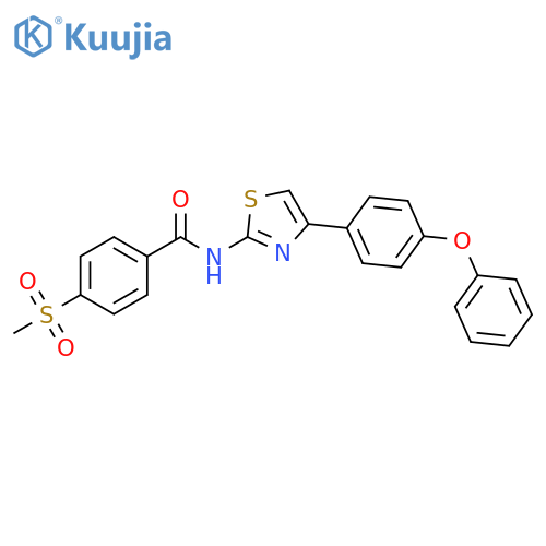 4-methanesulfonyl-N-4-(4-phenoxyphenyl)-1,3-thiazol-2-ylbenzamide structure