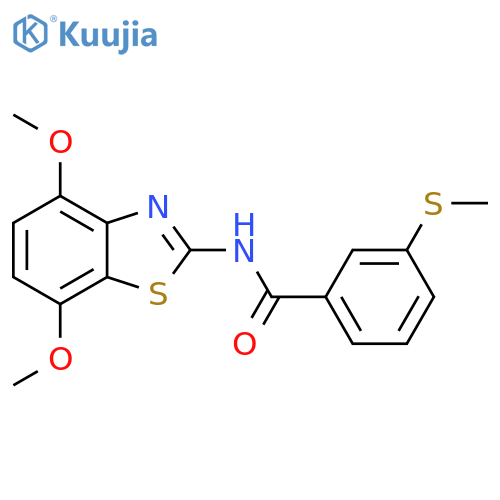 N-(4,7-dimethoxy-1,3-benzothiazol-2-yl)-3-(methylsulfanyl)benzamide structure