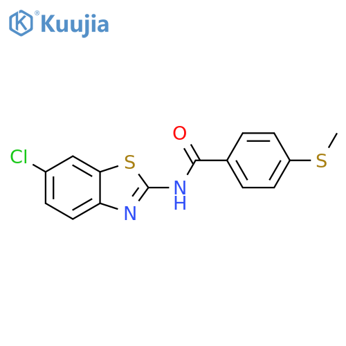 N-(6-chloro-1,3-benzothiazol-2-yl)-4-(methylsulfanyl)benzamide structure