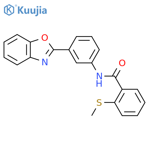 N-3-(1,3-benzoxazol-2-yl)phenyl-2-(methylsulfanyl)benzamide structure