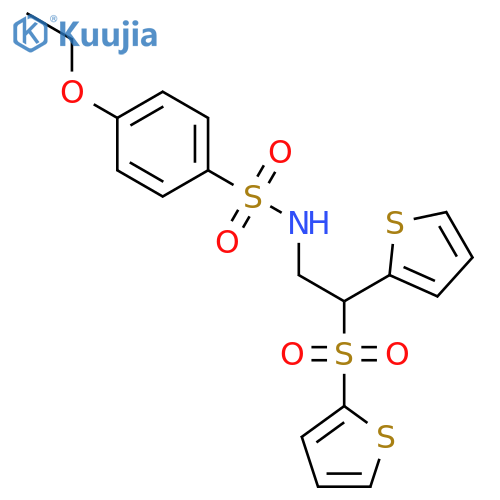 4-ethoxy-N-2-(thiophen-2-yl)-2-(thiophene-2-sulfonyl)ethylbenzene-1-sulfonamide structure