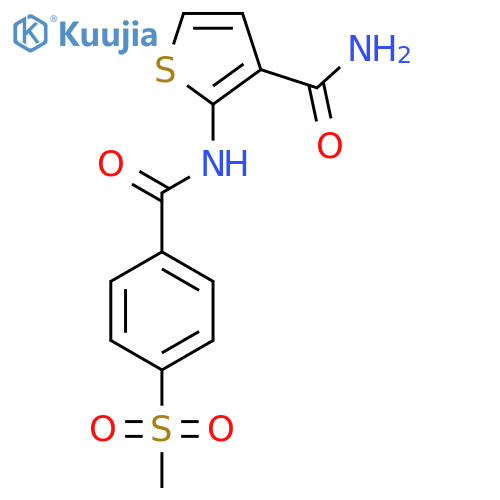 2-(4-methanesulfonylbenzamido)thiophene-3-carboxamide structure