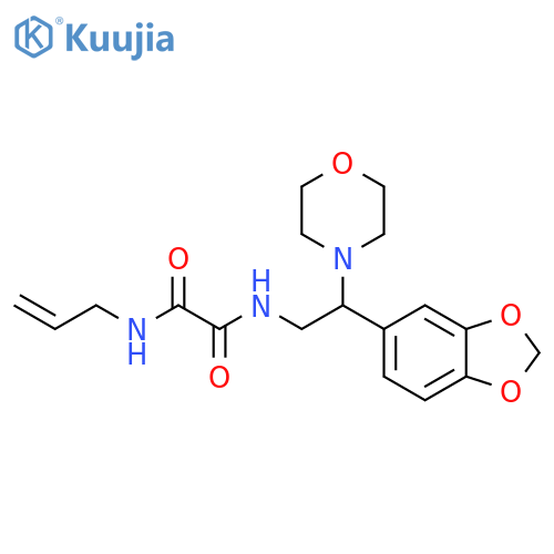 N'-2-(2H-1,3-benzodioxol-5-yl)-2-(morpholin-4-yl)ethyl-N-(prop-2-en-1-yl)ethanediamide structure