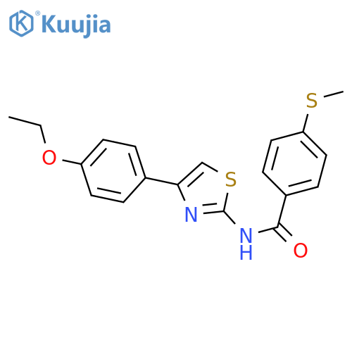 N-4-(4-ethoxyphenyl)-1,3-thiazol-2-yl-4-(methylsulfanyl)benzamide structure