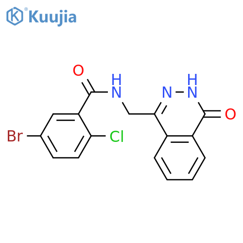 5-bromo-2-chloro-N-(4-oxo-3,4-dihydrophthalazin-1-yl)methylbenzamide structure