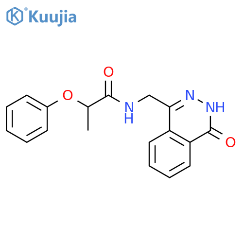 N-(4-oxo-3,4-dihydrophthalazin-1-yl)methyl-2-phenoxypropanamide structure