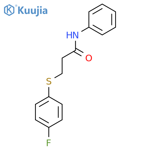 3-(4-fluorophenyl)sulfanyl-N-phenylpropanamide structure