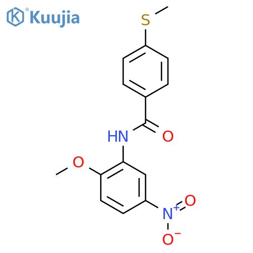 N-(2-methoxy-5-nitrophenyl)-4-(methylsulfanyl)benzamide structure