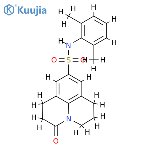 N-(2,6-dimethylphenyl)-2-oxo-1-azatricyclo7.3.1.0^{5,13}trideca-5,7,9(13)-triene-7-sulfonamide structure