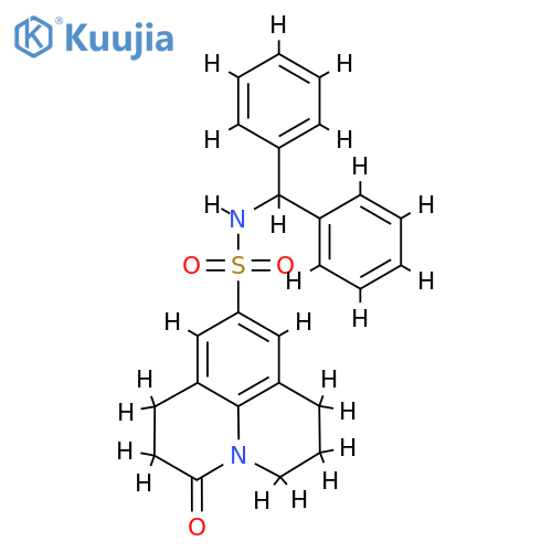 N-(diphenylmethyl)-2-oxo-1-azatricyclo7.3.1.0^{5,13}trideca-5,7,9(13)-triene-7-sulfonamide structure