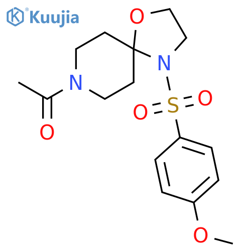 1-4-(4-methoxybenzenesulfonyl)-1-oxa-4,8-diazaspiro4.5decan-8-ylethan-1-one structure