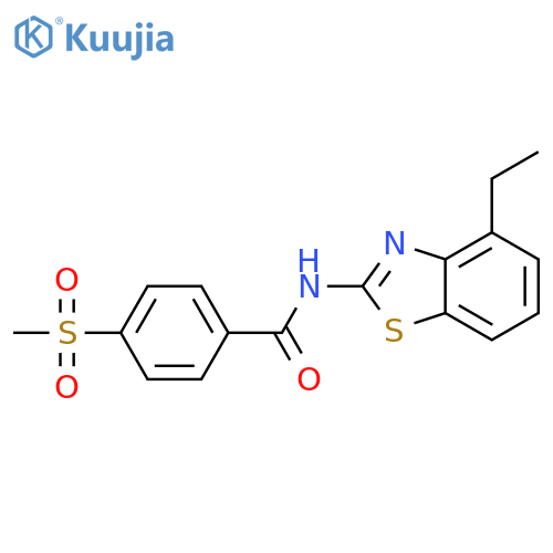 N-(4-ethyl-1,3-benzothiazol-2-yl)-4-methanesulfonylbenzamide structure