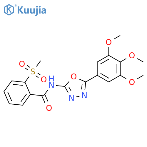 2-methanesulfonyl-N-5-(3,4,5-trimethoxyphenyl)-1,3,4-oxadiazol-2-ylbenzamide structure