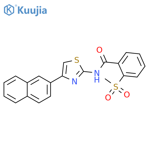 2-methanesulfonyl-N-4-(naphthalen-2-yl)-1,3-thiazol-2-ylbenzamide structure