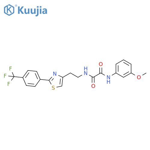 Ethanediamide, N1-(3-methoxyphenyl)-N2-[2-[2-[4-(trifluoromethyl)phenyl]-4-thiazolyl]ethyl]- structure