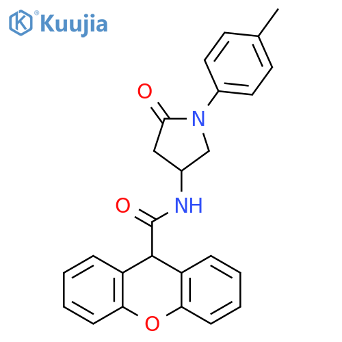 N-1-(4-methylphenyl)-5-oxopyrrolidin-3-yl-9H-xanthene-9-carboxamide structure