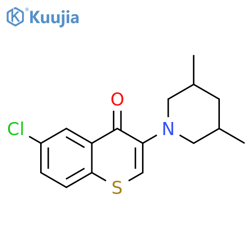 6-chloro-3-(3,5-dimethylpiperidin-1-yl)-4H-thiochromen-4-one structure