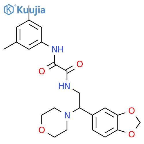 N-2-(2H-1,3-benzodioxol-5-yl)-2-(morpholin-4-yl)ethyl-N'-(3,5-dimethylphenyl)ethanediamide structure
