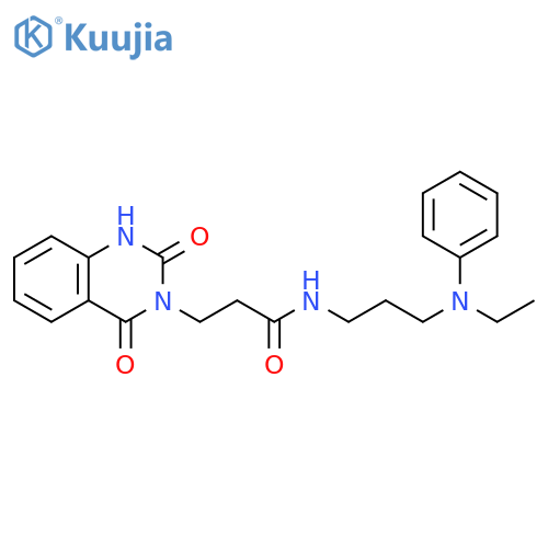 3-(2,4-dioxo-1,2,3,4-tetrahydroquinazolin-3-yl)-N-{3-ethyl(phenyl)aminopropyl}propanamide structure