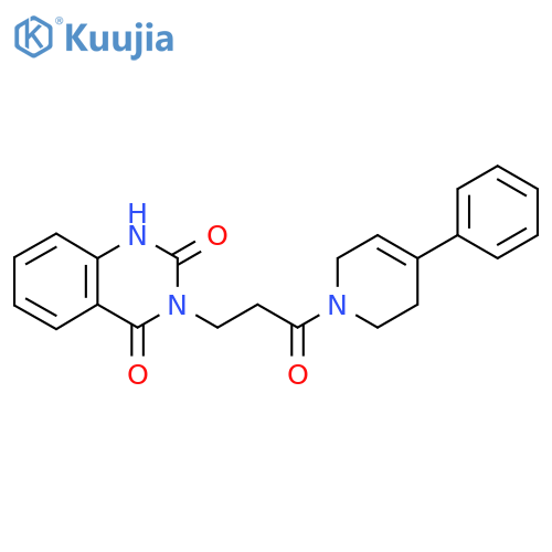 3-3-oxo-3-(4-phenyl-1,2,3,6-tetrahydropyridin-1-yl)propyl-1,2,3,4-tetrahydroquinazoline-2,4-dione structure