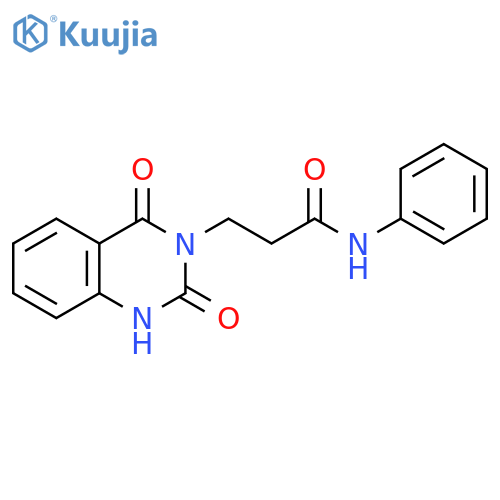 3-(2,4-dioxo-1,2,3,4-tetrahydroquinazolin-3-yl)-N-phenylpropanamide structure