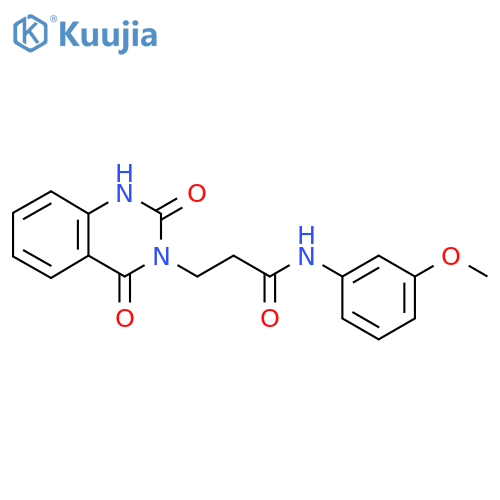 3-(2,4-dioxo-1,2,3,4-tetrahydroquinazolin-3-yl)-N-(3-methoxyphenyl)propanamide structure