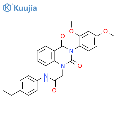 2-3-(2,4-dimethoxyphenyl)-2,4-dioxo-1,2,3,4-tetrahydroquinazolin-1-yl-N-(4-ethylphenyl)acetamide structure