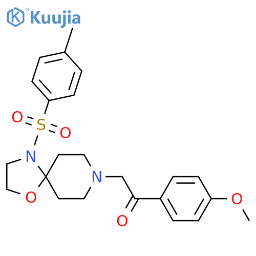 2-(4-methoxyphenyl)-1-4-(4-methylbenzenesulfonyl)-1-oxa-4,8-diazaspiro4.5decan-8-ylethan-1-one structure