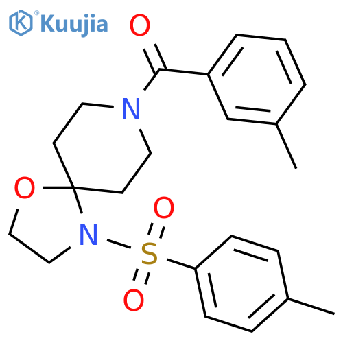 8-(3-methylbenzoyl)-4-(4-methylbenzenesulfonyl)-1-oxa-4,8-diazaspiro4.5decane structure
