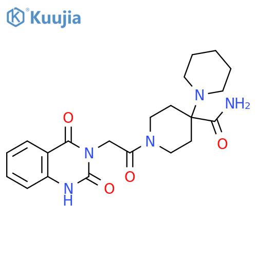 1'-2-(2,4-dioxo-1,2,3,4-tetrahydroquinazolin-3-yl)acetyl-1,4'-bipiperidine-4'-carboxamide structure