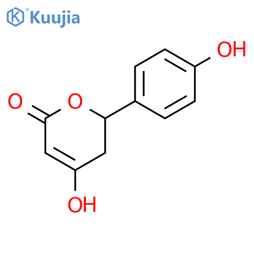 2H-Pyran-2-one,5,6-dihydro-4-hydroxy-6-(4-hydroxyphenyl)- structure