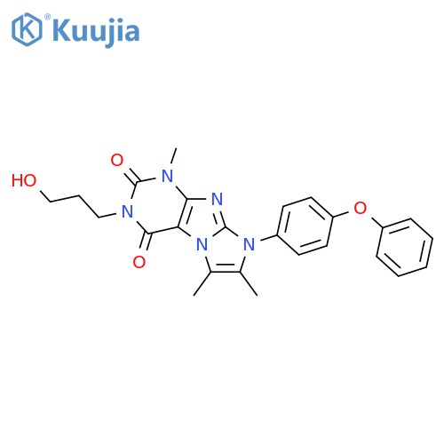 3-(3-hydroxypropyl)-1,6,7-trimethyl-8-(4-phenoxyphenyl)-1H,2H,3H,4H,8H-imidazo1,2-gpurine-2,4-dione structure