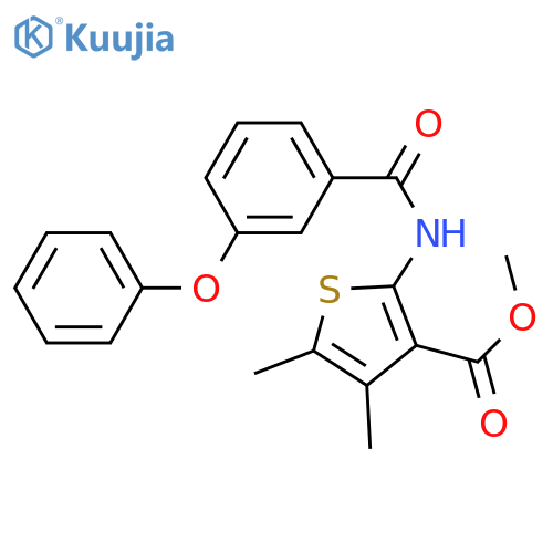 methyl 4,5-dimethyl-2-(3-phenoxybenzamido)thiophene-3-carboxylate structure