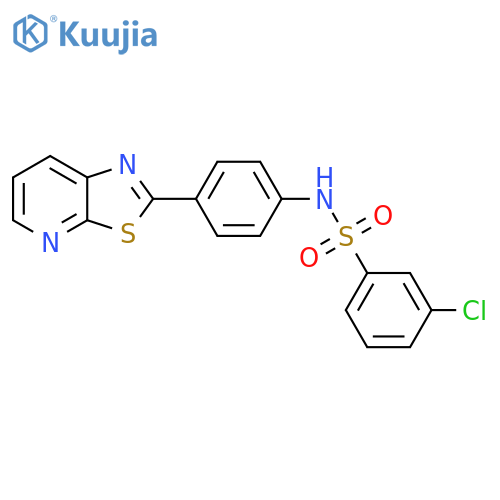 3-chloro-N-(4-{1,3thiazolo5,4-bpyridin-2-yl}phenyl)benzene-1-sulfonamide structure
