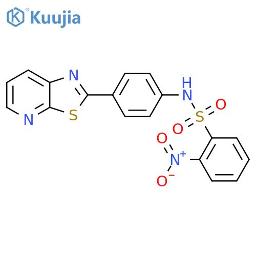 2-nitro-N-(4-{1,3thiazolo5,4-bpyridin-2-yl}phenyl)benzene-1-sulfonamide structure