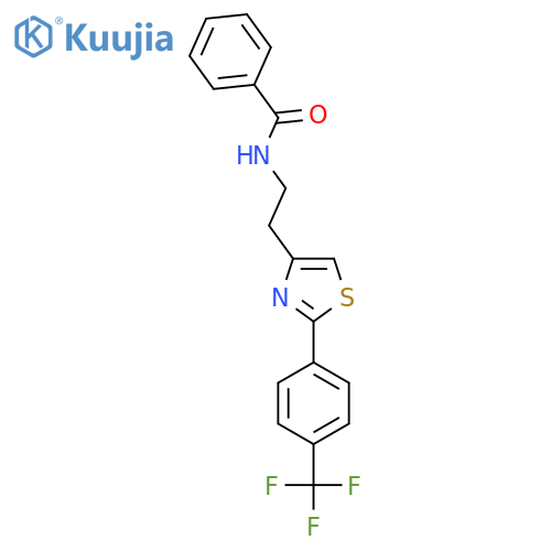 N-(2-{2-4-(trifluoromethyl)phenyl-1,3-thiazol-4-yl}ethyl)benzamide structure