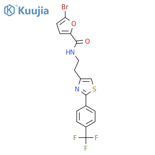 5-bromo-N-(2-{2-4-(trifluoromethyl)phenyl-1,3-thiazol-4-yl}ethyl)furan-2-carboxamide structure