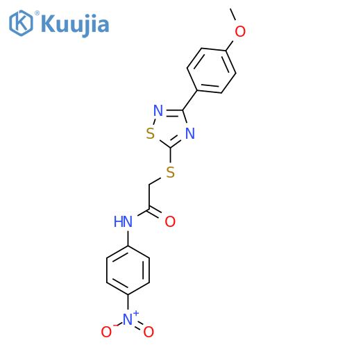 2-{3-(4-methoxyphenyl)-1,2,4-thiadiazol-5-ylsulfanyl}-N-(4-nitrophenyl)acetamide structure