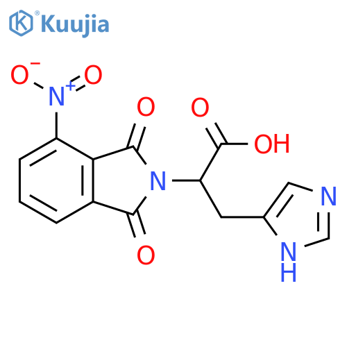 3-(1H-imidazol-4-yl)-2-(4-nitro-1,3-dioxo-2,3-dihydro-1H-isoindol-2-yl)propanoic acid structure