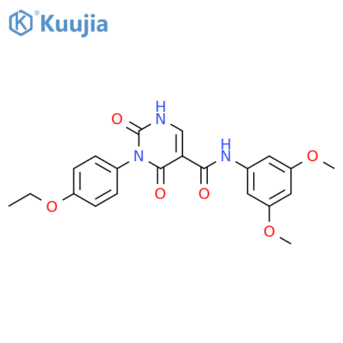 N-(3,5-dimethoxyphenyl)-3-(4-ethoxyphenyl)-2,4-dioxo-1,2,3,4-tetrahydropyrimidine-5-carboxamide structure