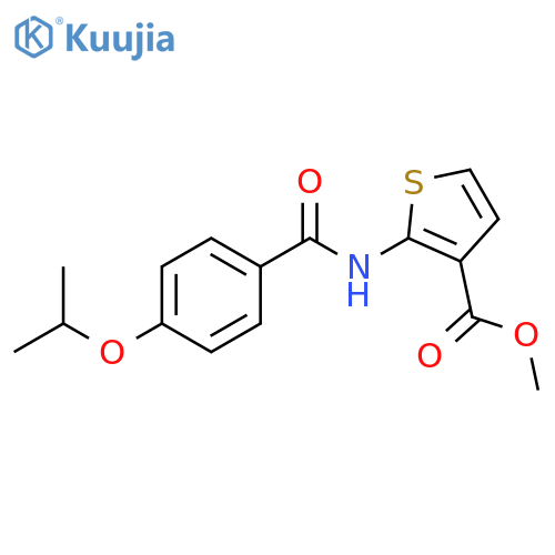 methyl 2-4-(propan-2-yloxy)benzamidothiophene-3-carboxylate structure