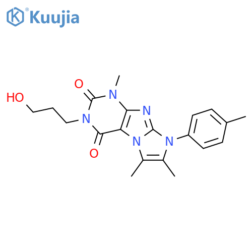 3-(3-hydroxypropyl)-1,6,7-trimethyl-8-(4-methylphenyl)-1H,2H,3H,4H,8H-imidazo1,2-gpurine-2,4-dione structure