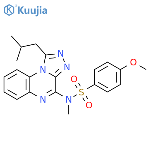 4-methoxy-N-methyl-N-1-(2-methylpropyl)-1,2,4triazolo4,3-aquinoxalin-4-ylbenzene-1-sulfonamide structure
