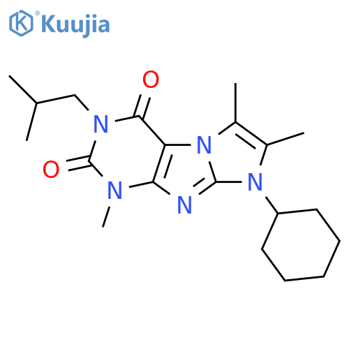 8-cyclohexyl-1,6,7-trimethyl-3-(2-methylpropyl)-1H,2H,3H,4H,8H-imidazo1,2-gpurine-2,4-dione structure