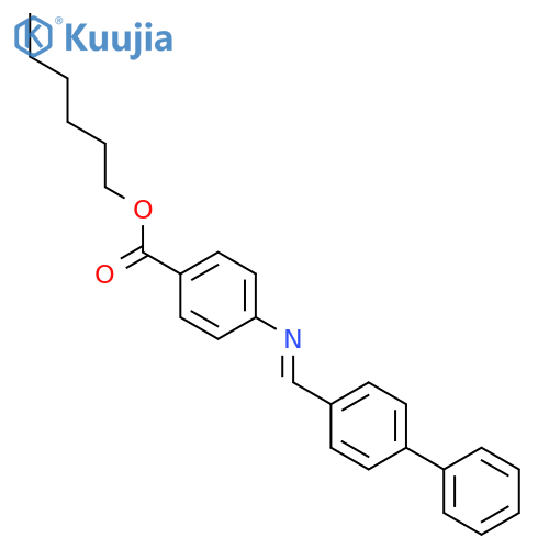 Benzoic acid, 4-[([1,1'-biphenyl]-4-ylmethylene)amino]-, hexyl ester structure